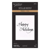 Spellbinders Press Plates Upright Italic Happy Holidays