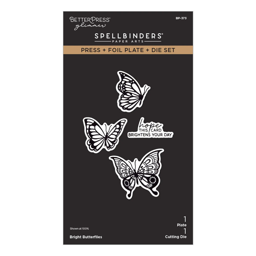 Spellbinders Press Plates Bright Butterflies
