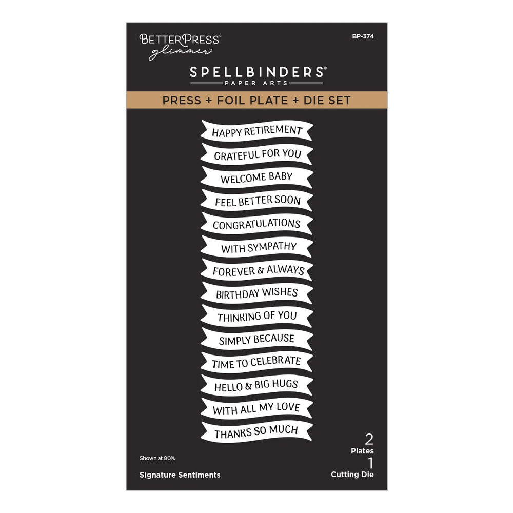 Spellbinders Press Plates Signature Sentiments