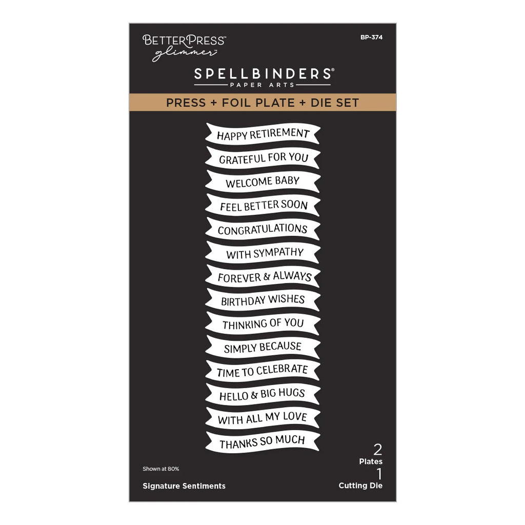 Spellbinders Press Plates Signature Sentiments