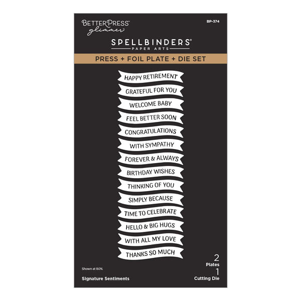 Spellbinders Press Plates Signature Sentiments