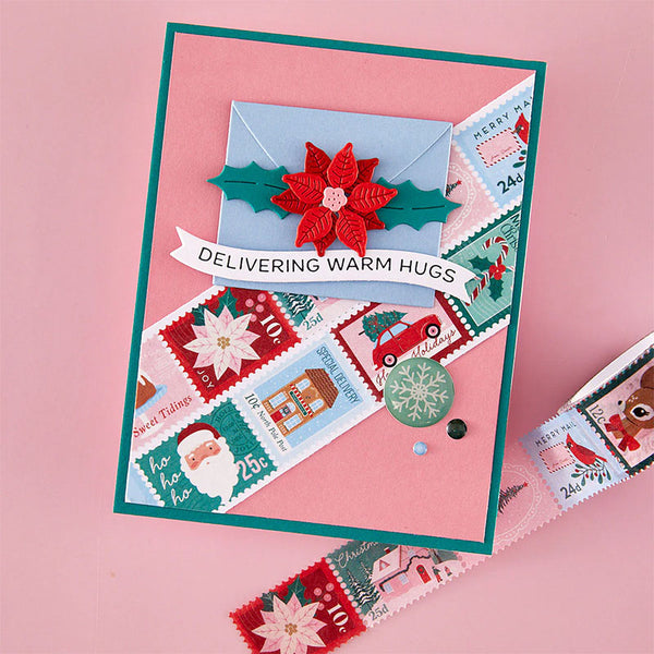 Spellbinders Press Plates Holiday Banner Greetings