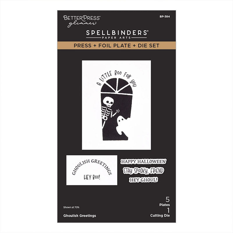Spellbinders Press Plates Ghoulish Greetings