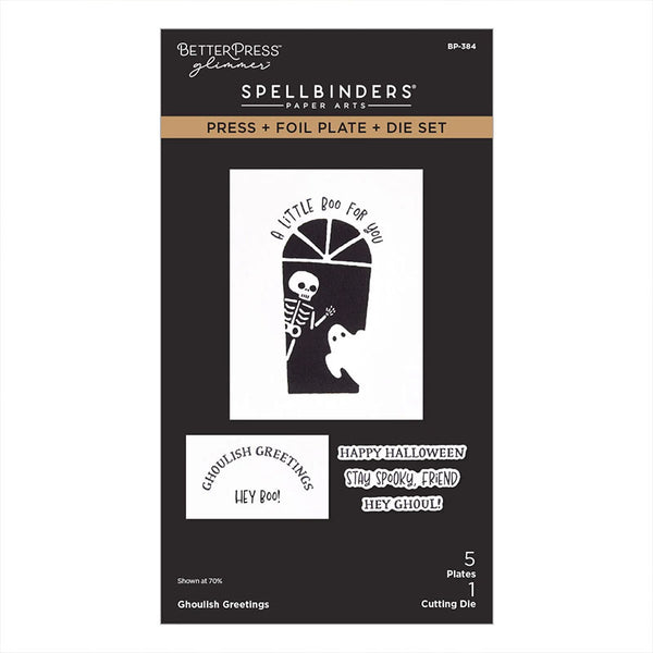 Spellbinders Press Plates Ghoulish Greetings
