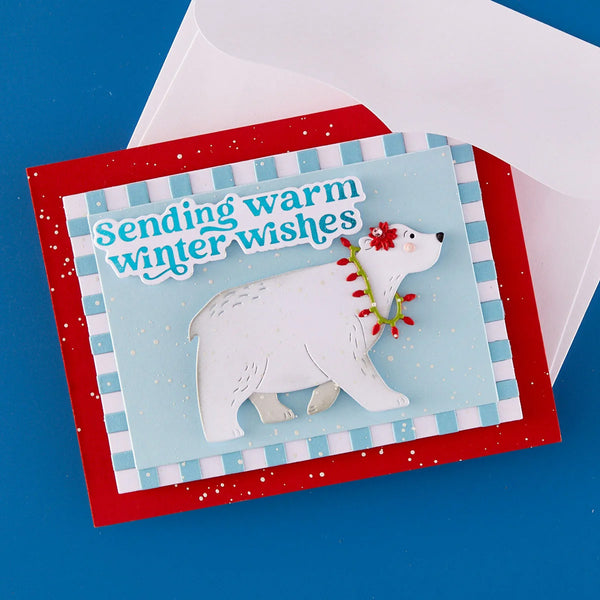 Spellbinders Press Plates Wonderful Winter Sentiments