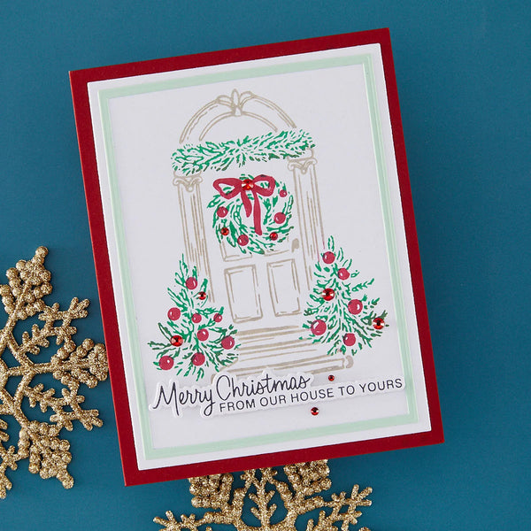 Spellbinders Press Plates Festive Evergreens