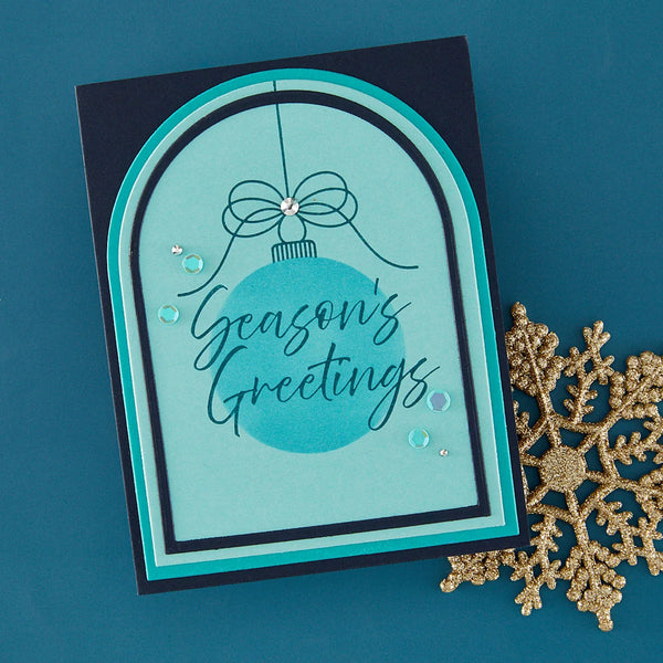 Spellbinders Press Plates Tied with Cheer Sentiments