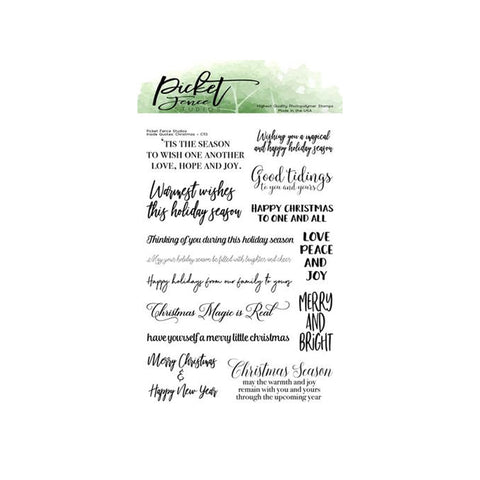 Picket Fence Clear Stamps Inside Quotes: Christmas