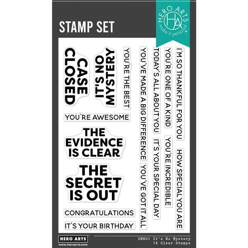 Hero Arts Clear Stamps It's No Mystery