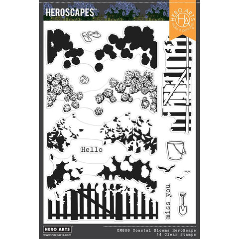 Hero Arts Clear Stamps Coastal Blooms HeroScape
