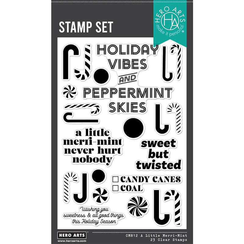Hero Arts Clear Stamps A Little Merri-Mint