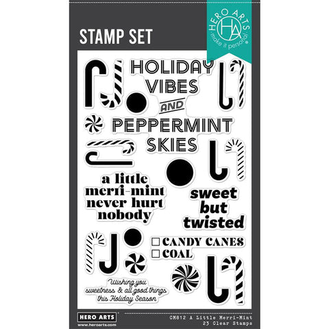 Hero Arts Clear Stamps A Little Merri-Mint