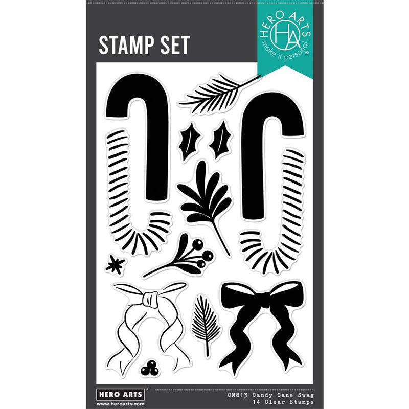 Hero Arts Clear Stamps Candy Cane Swag