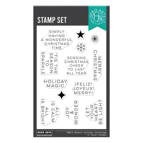 Hero Arts Clear Stamps Modern Holiday Greetings