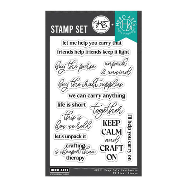 Hero Arts Clear Stamps Keep Calm Sentiments