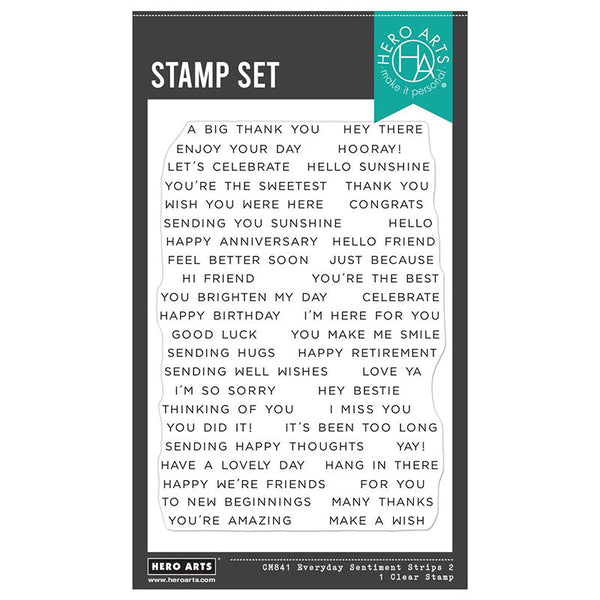 Hero Arts Clear Stamps Everyday Sentiment Strips 2