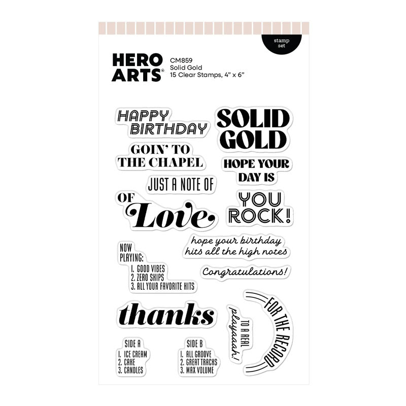 Hero Arts Clear Stamps Solid Gold