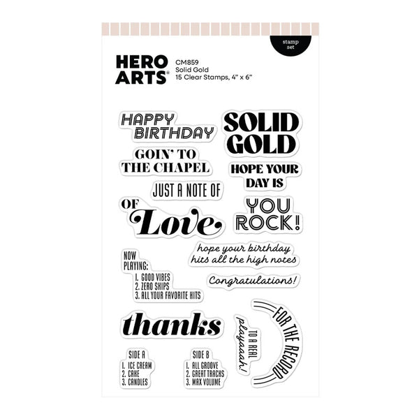 Hero Arts Clear Stamps Solid Gold