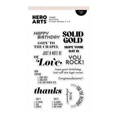 Hero Arts Clear Stamps Solid Gold
