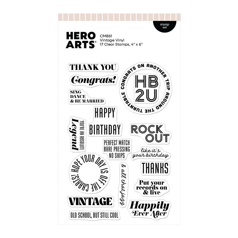 Hero Arts Clear Stamps Vintage Vinyl