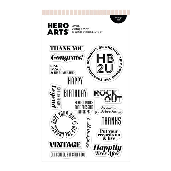 Hero Arts Clear Stamps Vintage Vinyl