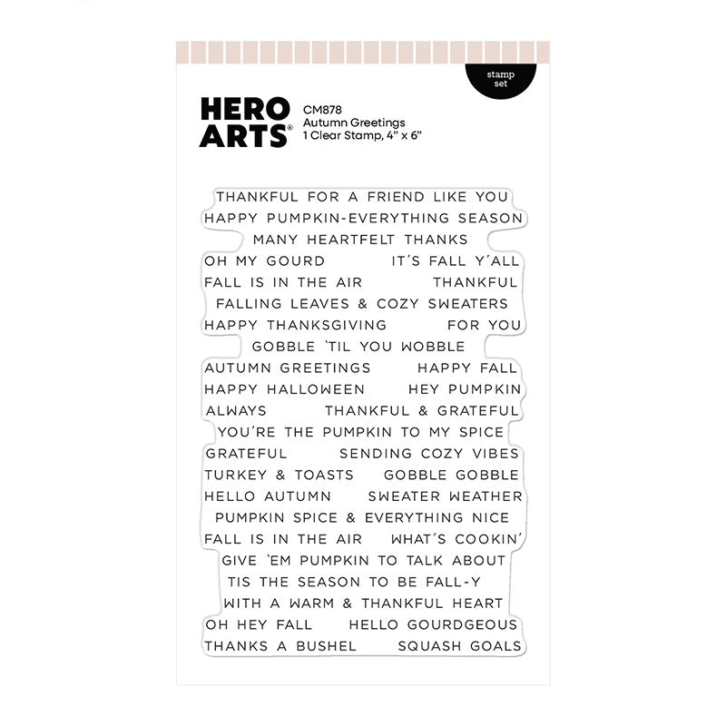Hero Arts Clear Stamps Autumn Greetings