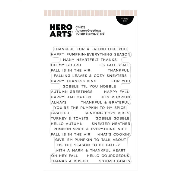 Hero Arts Clear Stamps Autumn Greetings
