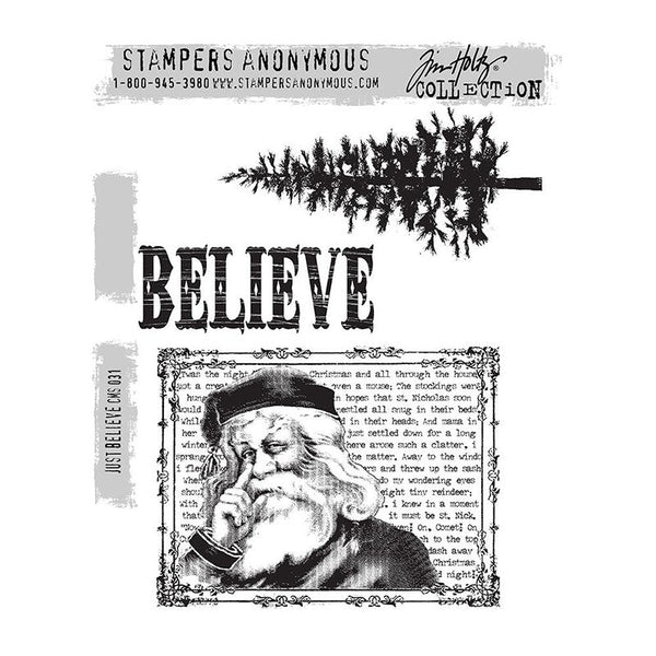 Tim Holtz Cling Stamp Just Believe