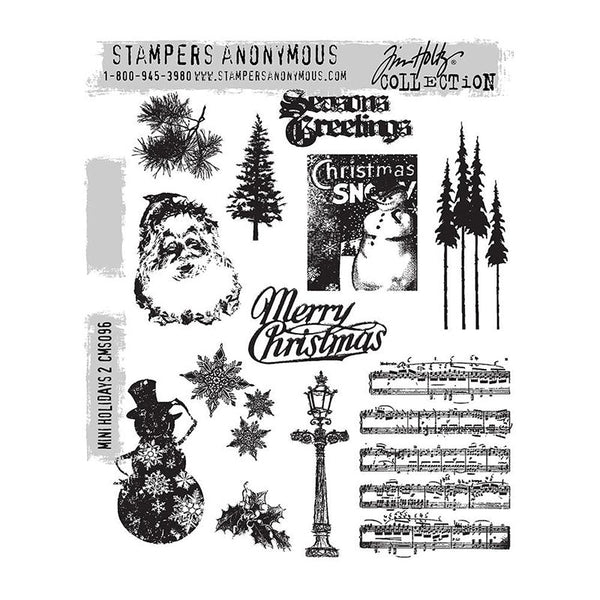 Tim Holtz Cling Stamp Mini Holidays #2