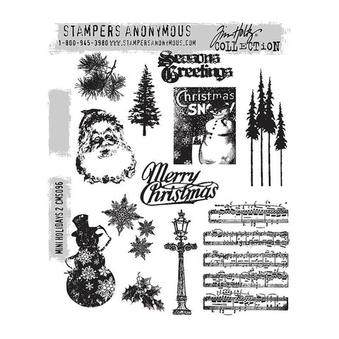 Tim Holtz Cling Stamp Mini Holidays #2
