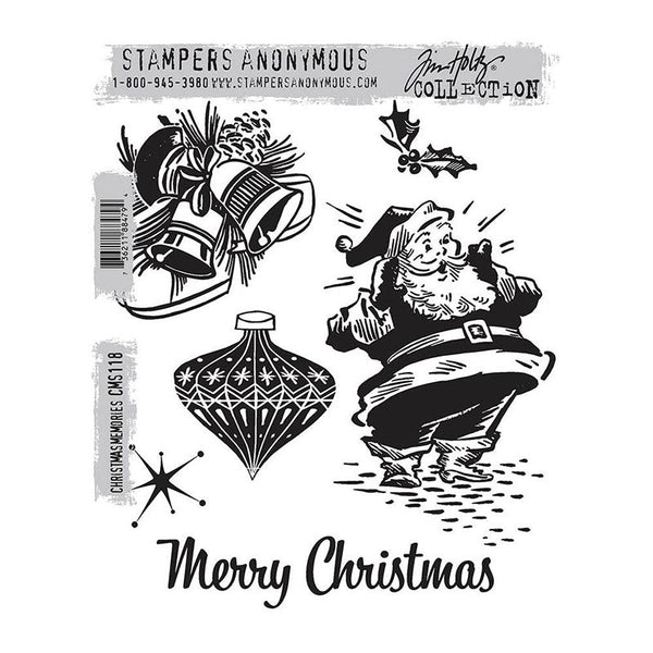 Tim Holtz Cling Stamp Christmas Memories