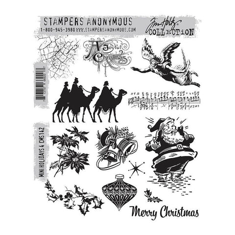 Tim Holtz Cling Stamp Mini Holiday #4