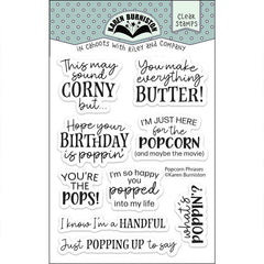 Karen Burniston Clear Stamps Popcorn Phrases