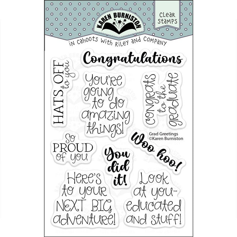 Karen Burniston Clear Stamps Grad Greetings