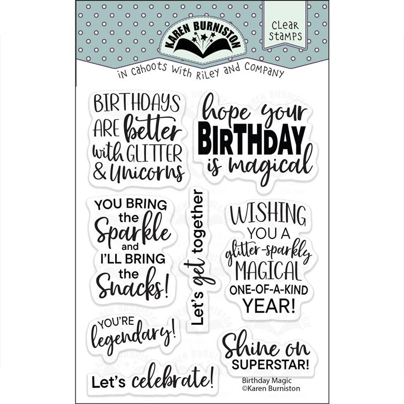 Karen Burniston Clear Stamps Birthday Magic