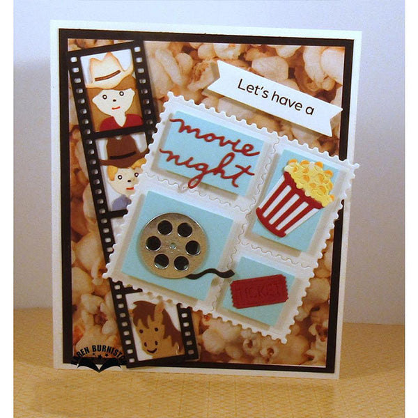 Karen Burniston Clear Stamps Movie Night Greetings