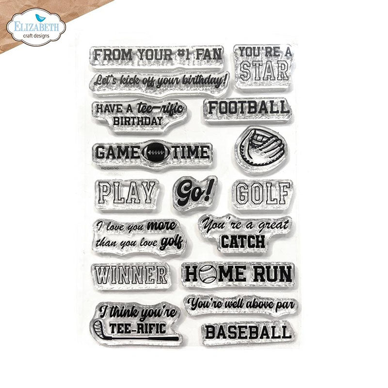 Elizabeth Crafts Clear Stamps Sport Sentiments