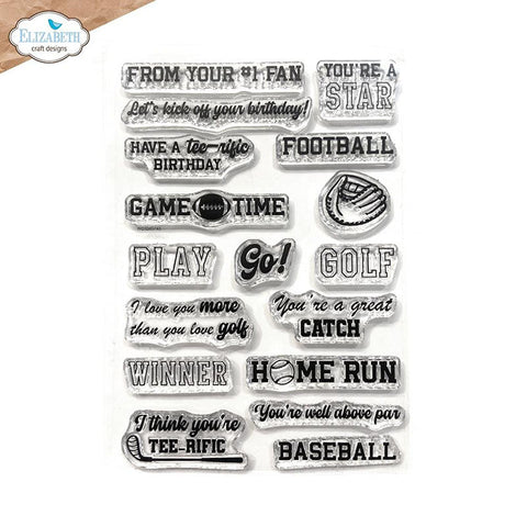Elizabeth Crafts Clear Stamps Sport Sentiments