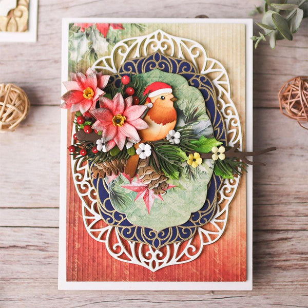 Elizabeth Crafts Clear Stamps Festive Holly Sentiments