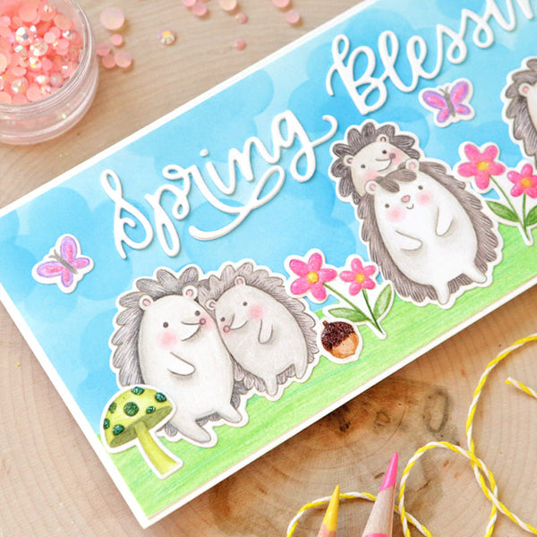 Pretty Pink Posh Dies Spring Blessings Script