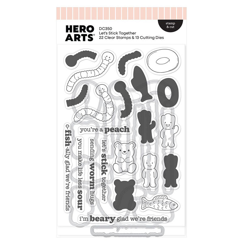 Hero Arts Stamps & Dies Let's Stick Together