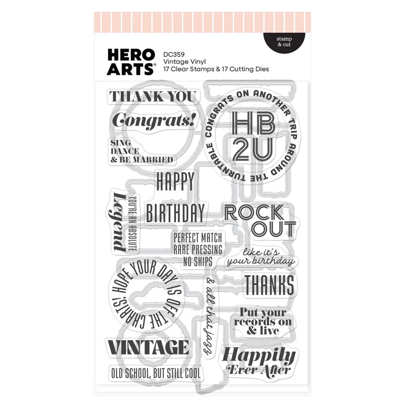 Hero Arts Stamps & Dies Vintage Vinyl