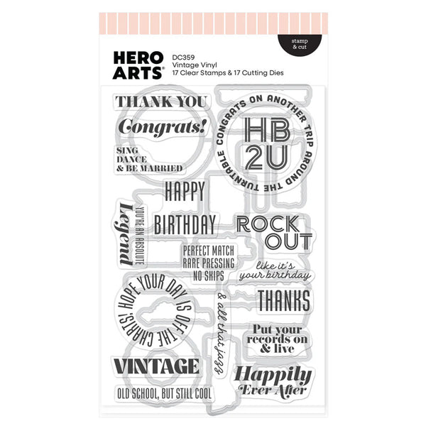 Hero Arts Stamps & Dies Vintage Vinyl