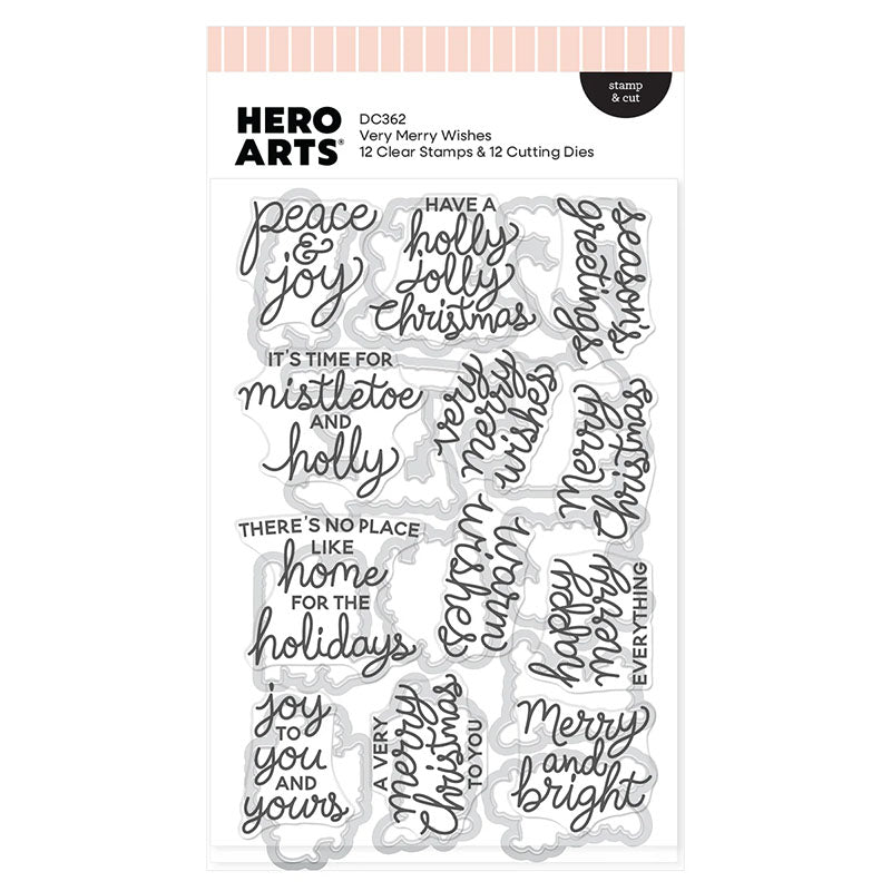 Hero Arts Stamps & Dies Very Merry Wishes