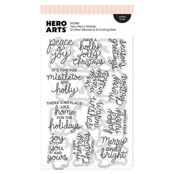Hero Arts Stamps & Dies Very Merry Wishes