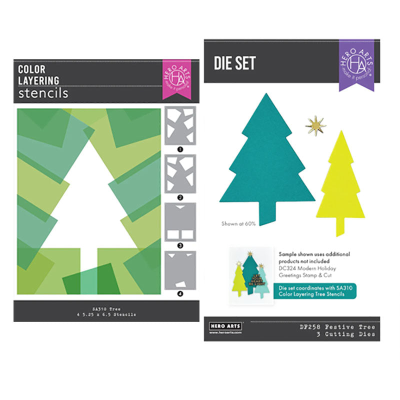 Hero Arts 2pc Very Merry Tree