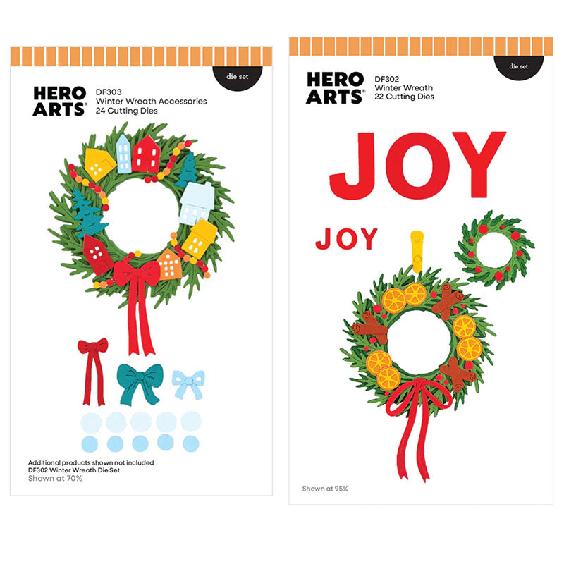 Hero Arts 2pc Dies Winter Wreath