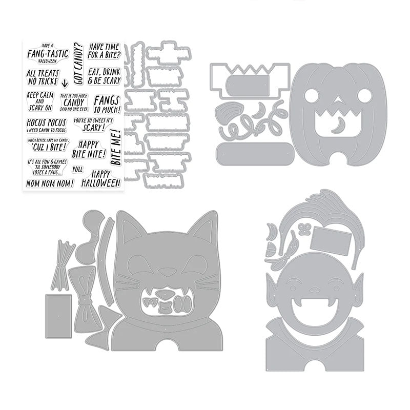 Hero Arts 4pc Spooky Smiles Want it All
