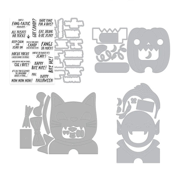 Hero Arts 4pc Spooky Smiles Want it All