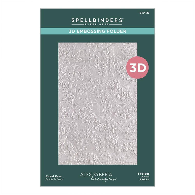 Spellbinders Embossing Folder Floral Fans